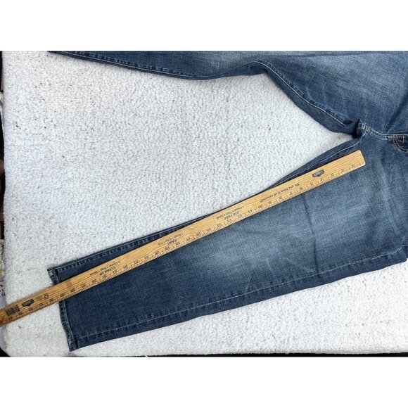Lucky Brand Jeans Mens 36x32 410 Athletic Fit Medium Dark Wash - Picture 4 of 12